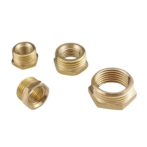 Reduzierstück Sechskantbuchse Innengewinde Adapter Messing BSP Männlich Zu Weiblich Reduzieren Hexagon Buchse for Kraftstoff Wasser Gas Öl Mehrere Größen(2 to 3/4) von ZBORAVPIX