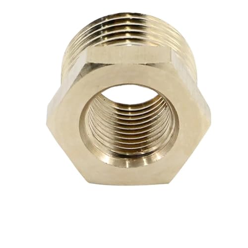 Reduzierstück Sechskantbuchse Innengewinde Adapter Messing Hex Buchse Weibliche Zu Männlichen Gewinde Reduzierstück Rohr Fitting Mehrere Größen Gold(F 1/4-M 3/8) von ZBORAVPIX