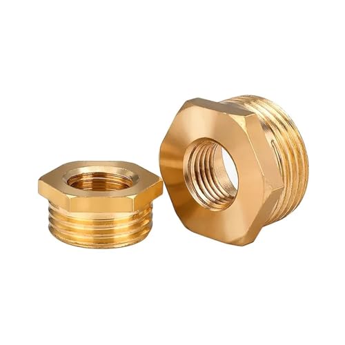 Reduzierstück Sechskantbuchse Innengewinde Adapter Messing Sechskantbuchse Reduzierstück Rohrverschraubung F auf M Gewindeadapter Mehrere Größen Packung mit 20(100 Pcs,F 02 To M 03) von ZBORAVPIX