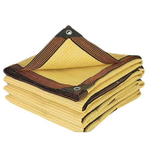 Schattentuch Netz Mesh Tarp, Garten-Schattennetz mit Ösen, 90% Schattierung, Beige, mehrere Größen(5x5m) von ZBORAVPIX