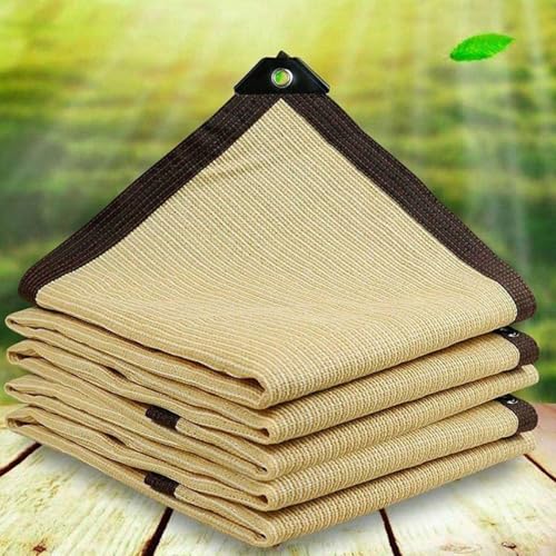 Schattentuch Netz Mesh Tarp, Garten-Schattennetz mit Ösen, 90% Schattierung, Beige, mehrere Größen(5x8m) von ZBORAVPIX