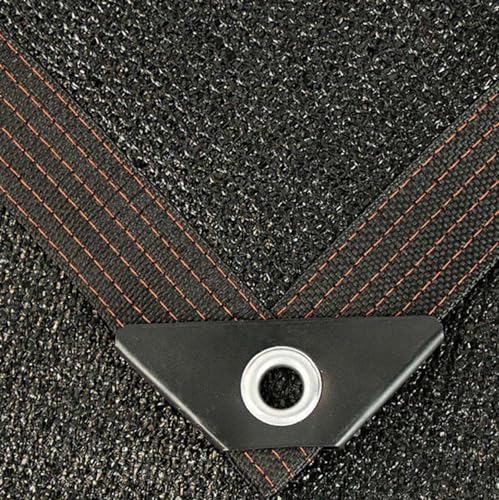 Schattentuch Netz Mesh Tarp, Schwarzes Schattennetz mit Ösen, 90% Beschattung for Pflanzen im Außenbereich, mehrere Größen(6x8m) von ZBORAVPIX