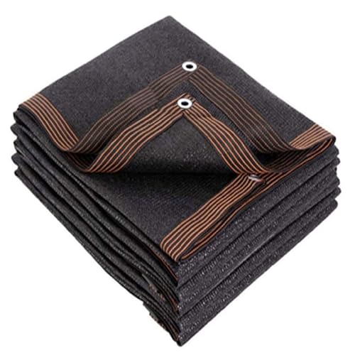 Schattentuch Netz Mesh Tarp, Schwarzes Schattennetz mit Ösen, 90% Sonnenschutz for Gartenterrassen-Zwinger, mehrere Größen(6x7m) von ZBORAVPIX