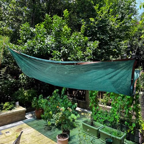 Schattentuch Netz Mesh Tarp, Sunblock Shade Cloth Net 12-Pin Grün 90% Schattierung Mehrere Größen Outdoor(18x18m/(59.06x59.06ft) von ZBORAVPIX