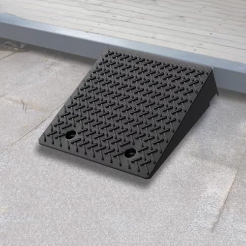 Schwelle Rollstuhlrampe Steigung, Bordsteinrampe for Einfahrten, Gehwege, Garageneinfahrten – Schwarz – Mehrere Größen(50x50x17cm) von ZBORAVPIX