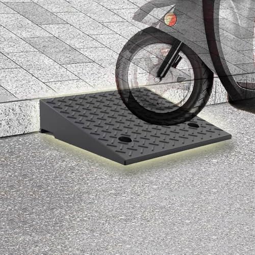 Schwelle Rollstuhlrampe Steigung, Rollstuhl-Handicap-Bordsteinrampe for Tür, Gehweg, Garage, Lager, Schwarz, mehrere Größen(50x50x17cm) von ZBORAVPIX