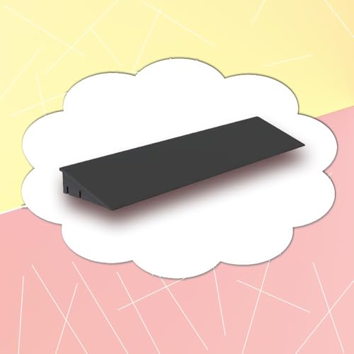 Schwelle Rollstuhlrampe Steigung, Rollstuhlrampe, mehrfarbig, 50 x (7–38) x (1–15) cm, for drinnen und draußen(Black,50x10x 3cm) von ZBORAVPIX