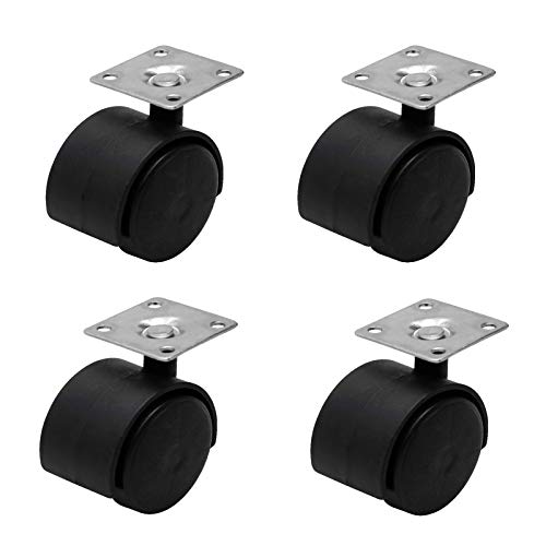 Schwenkbare Räder, 50 mm Nylon Lenkrollen Universal 360 Grad Rotation 75 kg Last Packung mit 4 Schwarz Schwenkbare Räder, 50 mm Nylon Lenkrollen Universal 360 Grad Rotation 75 kg Last Packung mit 4 Schwarz von ZBORAVPIX