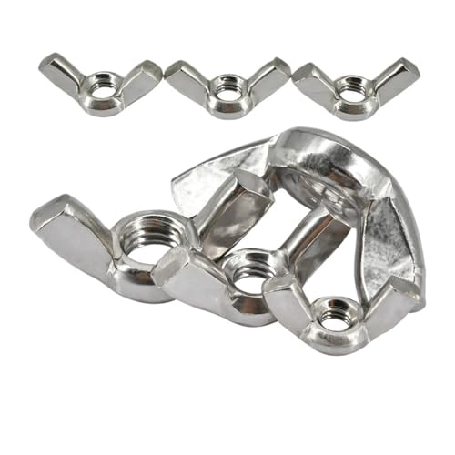 Schwenkbare Räder, Flügelmutter 304 Edelstahl Mehrere Größen M3 M4 M5 M6 M8 M10 M12 for Elektrik(M4 (5pcs)) von ZBORAVPIX