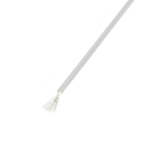 Silikonkabel Elektrischer Draht, Litzendraht aus Silikon, mehrfarbig, 17–30 AWG, 5 Meter(White,30AWG) von ZBORAVPIX
