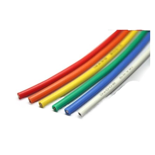 Silikonkabel Elektrischer Draht, Silikonisolierter Kupferdraht 12-30 AWG Mehrfarbig 1 Meter 5 Meter(Green,5meter 16AWG) von ZBORAVPIX