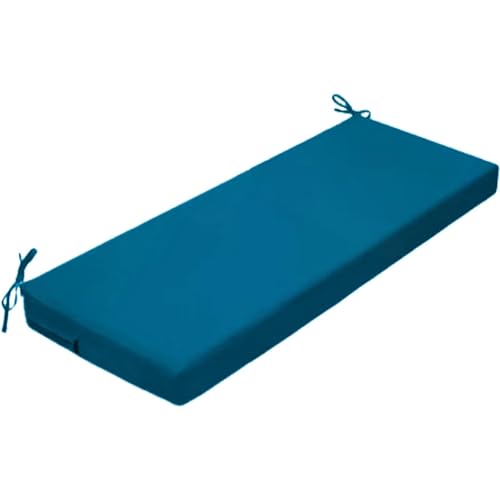 Sitzbank-Kissen-Pad, Sitzkissen for den Außenbereich, wasserdicht, mehrfarbig, mehrere Größen(Lake Blue D) von ZBORAVPIX