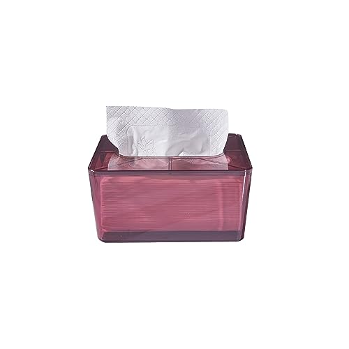 Tissue Box Cover Halter， Transparenter Box-Organizer und Haushalts-Taschentuchbox for das Badezimmer(Red) von ZBORAVPIX