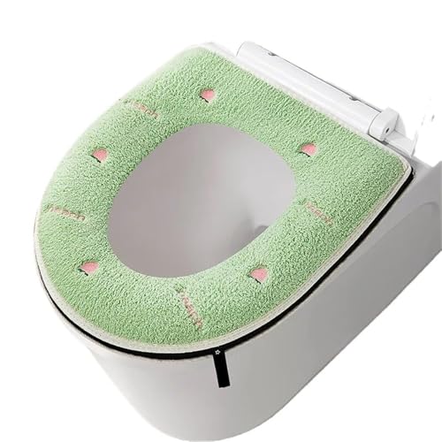 Toilettensitzbezug Pads Cushion, Flanell-Toilettensitzbezug 38 x 43 cm Mehrfarbig(Green) von ZBORAVPIX