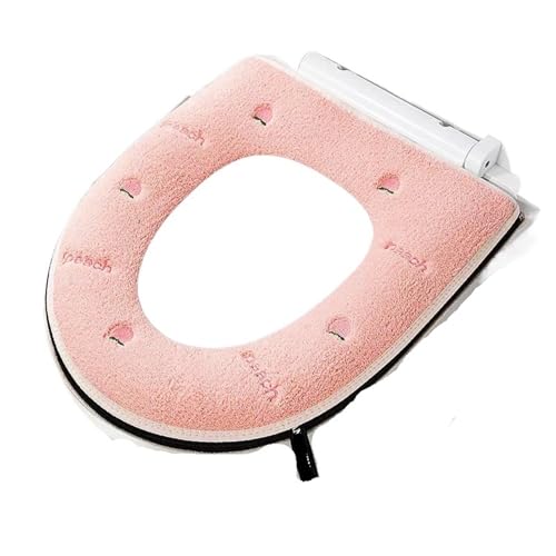 Toilettensitzbezug Pads Cushion, Flanell-Toilettensitzbezug 38 x 43 cm Mehrfarbig(Pink) von ZBORAVPIX