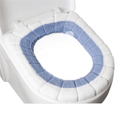 Toilettensitzbezug Pads Cushion, Toilettensitzbezugkissen Mehrfarbig(Blue White) von ZBORAVPIX