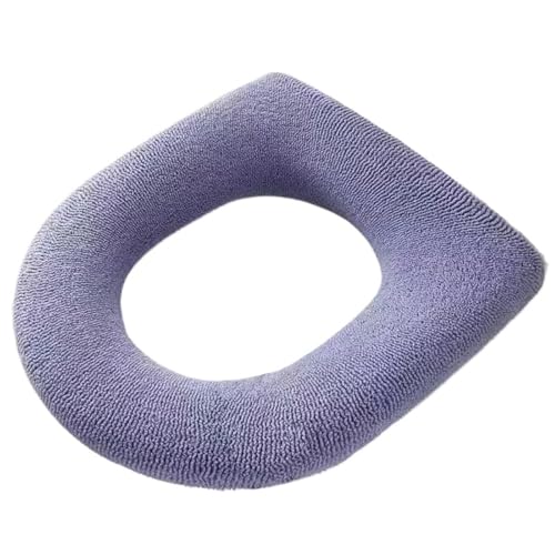 Toilettensitzbezug Pads Cushion, Warmer Toilettensitzbezug aus Strick for den Winter, mehrfarbig, 36 x 44 cm(Purple) von ZBORAVPIX