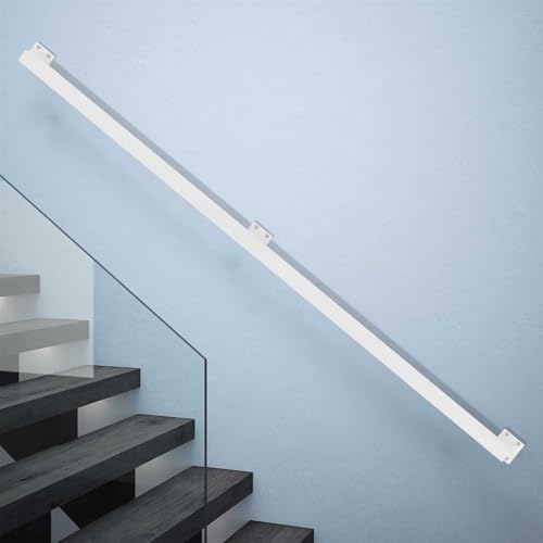 Treppe Handlauf Geländer Treppe Geländer, An der Wand befestigter Handlauf-Treppengeländer-Bausatz, komplettes Installations-Bausatz, mehrfarbig, mehrere Größen(White,18ft/5.4m) von ZBORAVPIX