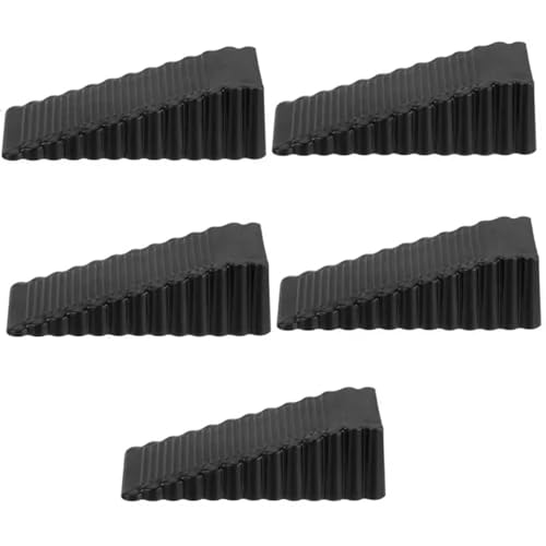 Türstopper-Keile, 1-5pc Reusable Shock Absorbent Home Office Anti-Ordner Hand Tür Stopper Anti-Kollision(Black,1pcs) von ZBORAVPIX