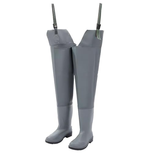 Wathosen zum Fischen, Hüftwathose for Männer und Frauen, for Angeln und Jagen, 80 cm hoch, Grau, mehrere Größen(9) von ZBORAVPIX