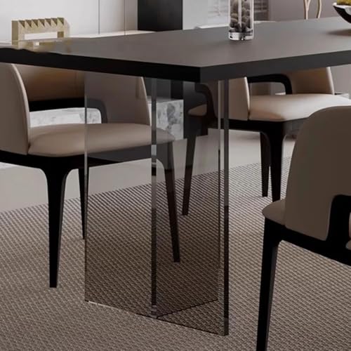 ZBORAVPIX Acryl-Tischbeine， klar Acrylic Table Legs Modern Floating Furniture Stand Black Multiple Sizes(40x70cm) von ZBORAVPIX