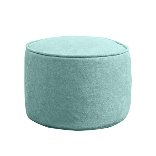 ZBORAVPIX Fußhocker Sitzsack Pouffe Chair， 2er-Pack Pouf Ottoman, bequemer Fußhocker in Volltonfarbe, runder Fußstützenhocker(Mint Green) von ZBORAVPIX