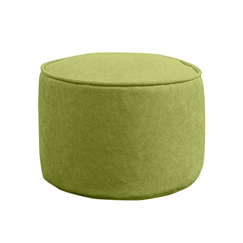 ZBORAVPIX Fußhocker Sitzsack Pouffe Chair， Einfarbiger runder Fußstützenhocker Sitzsack Bodenstuhl Pouffefe Dekorativer Fußhocker(Grass Green) von ZBORAVPIX