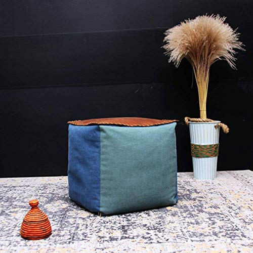 ZBORAVPIX Fußhocker Sitzsack Pouffe Chair， Fußstütze Hocker Futonkissen Würfel Schaumstofffüllung Sofahocker(B) von ZBORAVPIX