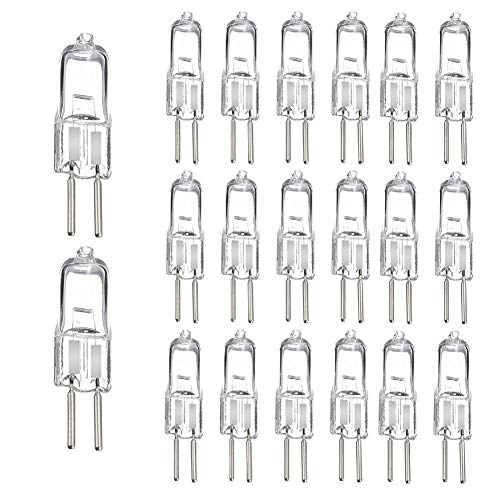 ZBORAVPIX Halogen-Glühbirnen, G5.3 24V Halogen-Kapsellampen 20W-250W Warmweiß 20er-Pack(G5.3-24v-100w) von ZBORAVPIX