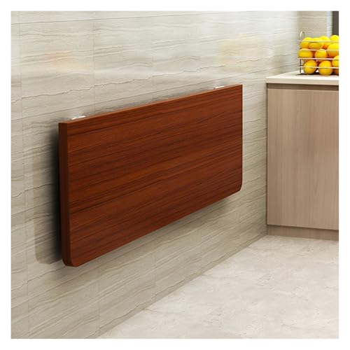 ZBORAVPIX Klappbarer Hängetisch an der Wand, for kleine Räume, platzsparender, Faltbarer Wandschreibtisch for Waschküche, Home Office, Garage(Walnut,100 * 24cm) von ZBORAVPIX