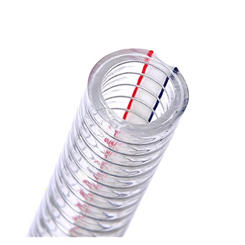 ZBORAVPIX PVC-Rohr Stahldraht-verstärkter Schlauch, 1M Transparent Weich-PVC Sanitär Hose10-38mmWater Pumpe Flexible Rohr von ZBORAVPIX