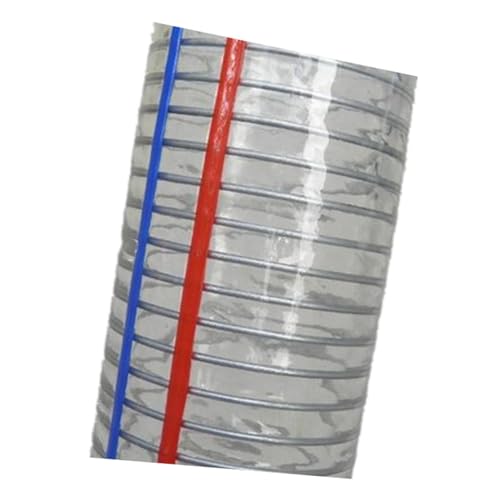 ZBORAVPIX PVC-Rohr Stahldraht-verstärkter Schlauch, Flexibles Gummi Stahlrohr PVC-Draht verstärkt Wasserversorgung Öl Kunststoff transparent Schlauch(ID89mm x WT4.8mm) von ZBORAVPIX