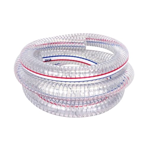 ZBORAVPIX PVC-Rohr Stahldraht-verstärkter Schlauch, PVC-Schlauch, Länge 1 m, transparenter Stahldrahtschlauch for Luft-, Wasser- und Hydrauliksysteme/22 mm x 2,5 mm(13.0Mm*2.5Mm) von ZBORAVPIX