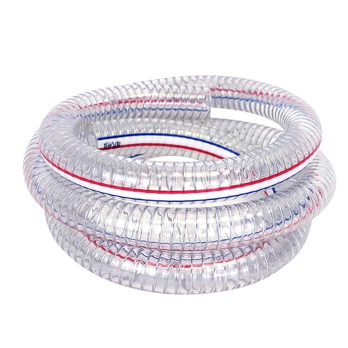 ZBORAVPIX PVC-Rohr Stahldraht-verstärkter Schlauch, PVC-Stahldraht, transparentes Rohr, Frostschutzmittel, Kunststoff, Wasserrohr, Pumpenbeschläge, 1 Meter, elastisch(32mm) von ZBORAVPIX