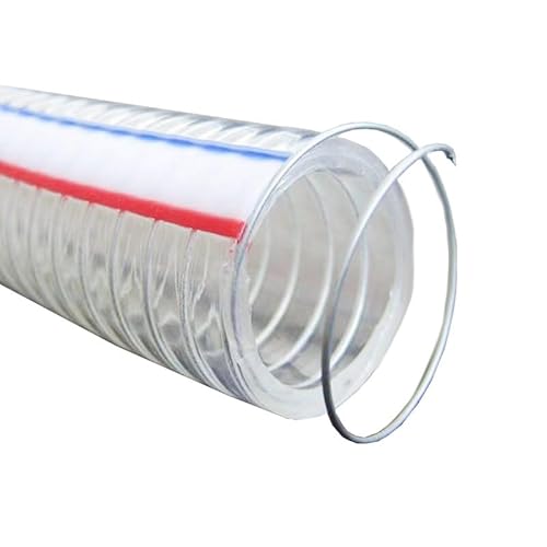 ZBORAVPIX PVC-Rohr Stahldraht-verstärkter Schlauch, Sanitärschlauch Wasserpumpe Öl Klar Flexibles Rohr ID 10mm 13mm 16mm 19mm 22mm 25mm 1 M(19x24mmx1Meter) von ZBORAVPIX