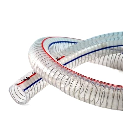 ZBORAVPIX PVC-Rohr Stahldraht-verstärkter Schlauch, Stahldrahtrohr, Ölförderrohr, elastischer Stahldrahtschlauch, Innendurchmesser 10 mm, 13 mm, 16 mm, 19 mm, 22 mm, 25 mm(1Meter Id 25mm X Od 31mm) von ZBORAVPIX