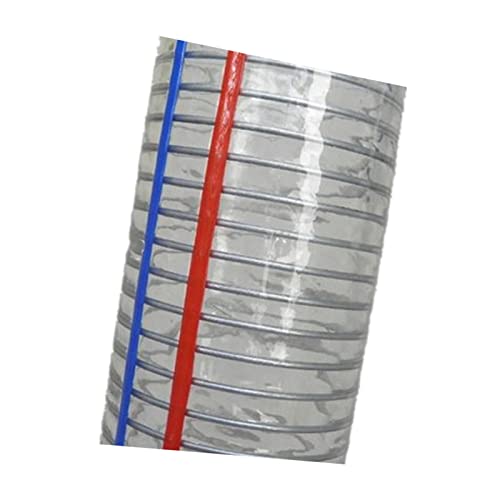 ZBORAVPIX PVC-Rohr Stahldraht-verstärkter Schlauch, Stahlrohr PVC Stahldraht Kunststoff Transparenter Schlauch(ID40mm x WT3.5mm) von ZBORAVPIX