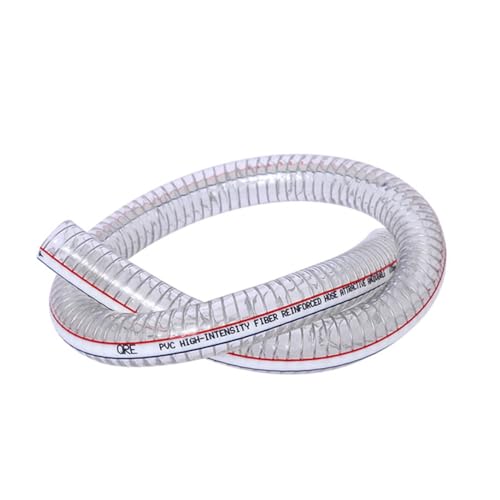 ZBORAVPIX PVC-Rohr Stahldraht-verstärkter Schlauch, Weiches Ölrohr, Kunststoff, Wasserpumpenrohr, Flexibles Gummi mit Metalldrahtschlauch, 1 Meter(1Meter 19x24mm) von ZBORAVPIX