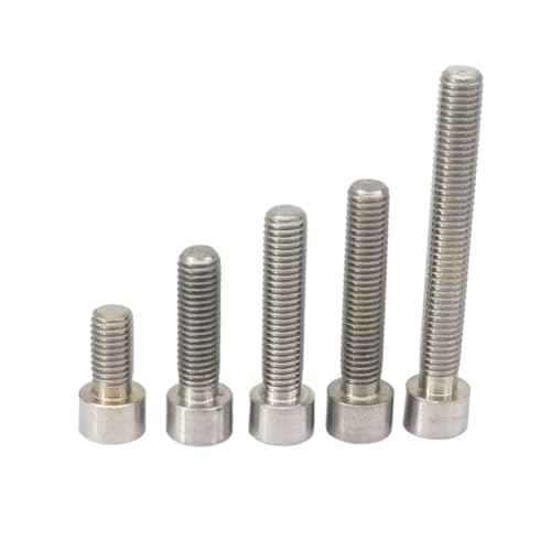 ZBORAVPIX Schrauben Bolzen, M10x1,5 GR2 Titan-Innensechskantschrauben mit Innensechskant DIN 912 15-120 mm 5er-Pack(M10x100mm) von ZBORAVPIX