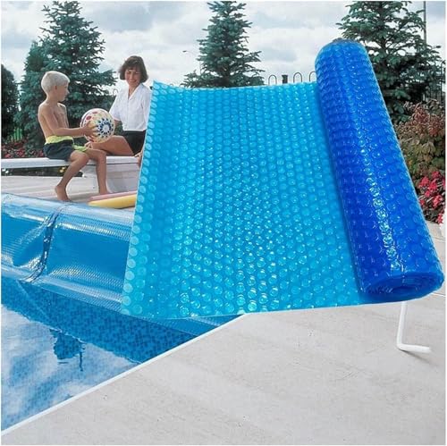 ZBORAVPIX Schwimmbadabdeckung， Poolabdeckung, Isolierfolie, Blau, mehrere Größen, for oberirdische Inground-Pools, Whirlpools(5.5mx 7.4m (18ftx24ft)) von ZBORAVPIX