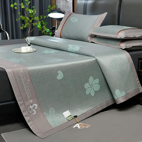 ZBORAVPIX Sommer-Schlafmatte Bett, Bambus-Schlafmatte mit Kissenbezug, Mehrfarbig, 90-200 cm, 2er-Pack(Color D,120cm) von ZBORAVPIX