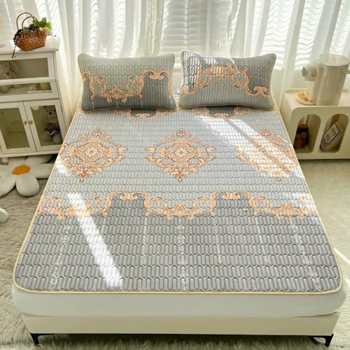 ZBORAVPIX Sommer-Schlafmatte Bett, Latexmatten- und Kissenbezug-Set zur Kühlung, mehrere Größen(11,90x200cm 2 pcs Set) von ZBORAVPIX