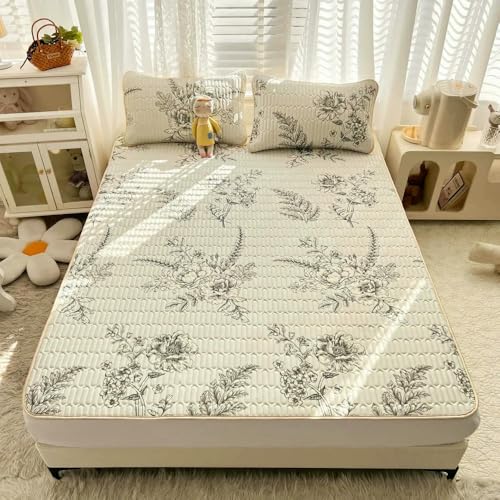 ZBORAVPIX Sommer-Schlafmatte Bett, Latexmatten- und Kissenbezug-Set zur Kühlung, mehrere Größen(12,150x200cm 3 pcs Set) von ZBORAVPIX