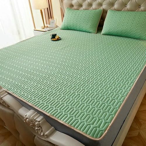 ZBORAVPIX Sommer-Schlafmatte Bett, Latexmatten- und Kissenbezug-Set zur Kühlung, mehrere Größen(13,90x200cm 2 pcs Set) von ZBORAVPIX