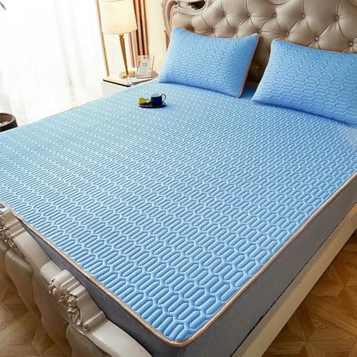 ZBORAVPIX Sommer-Schlafmatte Bett, Latexmatten- und Kissenbezug-Set zur Kühlung, mehrere Größen(18,150x200cm 3 pcs Set) von ZBORAVPIX