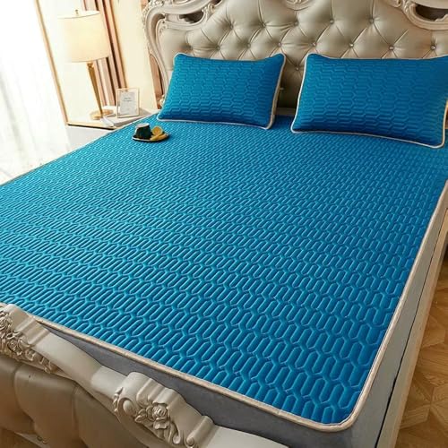 ZBORAVPIX Sommer-Schlafmatte Bett, Latexmatten- und Kissenbezug-Set zur Kühlung, mehrere Größen(19,150x200cm 3 pcs Set) von ZBORAVPIX
