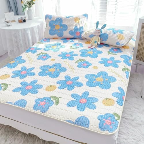 ZBORAVPIX Sommer-Schlafmatte Bett, Latexmatten- und Kissenbezug-Set zur Kühlung, mehrere Größen(2,90x200cm 2 pcs Set) von ZBORAVPIX