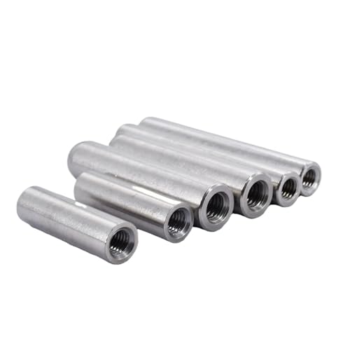 Zylindrische Dübelnägel Zapfen, 304 SS Rundkopf-Führungssäulen-Ortungsstifte mit Innengewinde, mehrere Größen, Silber(55MM-M3*4MM) von ZBORAVPIX