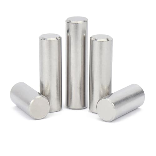 Zylindrische Dübelnägel Zapfen, M1.5 bis M12 Passstift 304 Edelstahl Silber Mehrere Größen(12MM-M2) von ZBORAVPIX