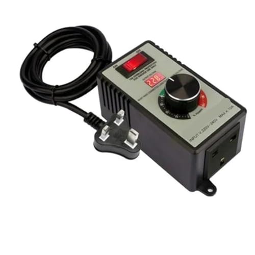 Kompatibel mit Drehzahlreglerschalter for Winkelschleifer – AC 220 V ~ 250 V, 4000 W, funktioniert mit Handbohrmaschine, Polierwerkzeug und Lüfter, stufenlose Einstellung, auf Lager(UK) von ZBOUMRTG